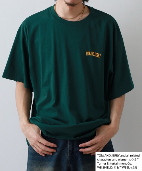 Tom＆Jerry（トムアンドジェリー）の「TOM&JERRY BIG T トムとジェリー ビッグ半袖Tシャツ（Tシャツ/カットソー・メンズ・チャコールグレー/杢グレー/グリーン/ブラック系1/ネイビー/ホワイト系1/グリーン系1/チャコール/モカ/オフホワイト/ホワイト系その他/ベージュ/ネイビー系1/ホワイト系2/オレンジ/ブラック・L/M/XL）」の22枚目の写真