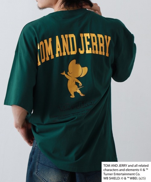Tom＆Jerry（トムアンドジェリー）の「TOM&JERRY BIG T トムとジェリー ビッグ半袖Tシャツ（Tシャツ/カットソー・メンズ・チャコールグレー/杢グレー/グリーン/ブラック系1/ネイビー/ホワイト系1/グリーン系1/チャコール/モカ/オフホワイト/ホワイト系その他/ベージュ/ネイビー系1/ホワイト系2/オレンジ/ブラック・L/M/XL）」の20枚目の写真