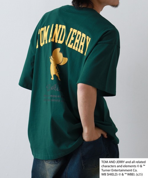 Tom＆Jerry（トムアンドジェリー）の「TOM&JERRY BIG T トムとジェリー ビッグ半袖Tシャツ（Tシャツ/カットソー・メンズ・チャコールグレー/杢グレー/グリーン/ブラック系1/ネイビー/ホワイト系1/グリーン系1/チャコール/モカ/オフホワイト/ホワイト系その他/ベージュ/ネイビー系1/ホワイト系2/オレンジ/ブラック・L/M/XL）」の19枚目の写真