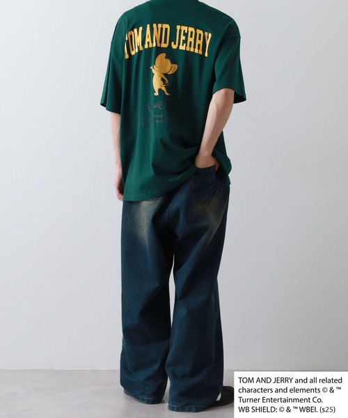 Tom＆Jerry（トムアンドジェリー）の「TOM&JERRY BIG T トムとジェリー ビッグ半袖Tシャツ（Tシャツ/カットソー・メンズ・チャコールグレー/杢グレー/グリーン/ブラック系1/ネイビー/ホワイト系1/グリーン系1/チャコール/モカ/オフホワイト/ホワイト系その他/ベージュ/ネイビー系1/ホワイト系2/オレンジ/ブラック・L/M/XL）」の17枚目の写真