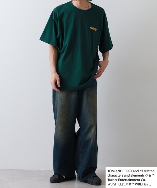Tom＆Jerry（トムアンドジェリー）の「TOM&JERRY BIG T トムとジェリー ビッグ半袖Tシャツ（Tシャツ/カットソー・メンズ・チャコールグレー/杢グレー/グリーン/ブラック系1/ネイビー/ホワイト系1/グリーン系1/チャコール/モカ/オフホワイト/ホワイト系その他/ベージュ/ネイビー系1/ホワイト系2/オレンジ/ブラック・L/M/XL）」の18枚目の写真