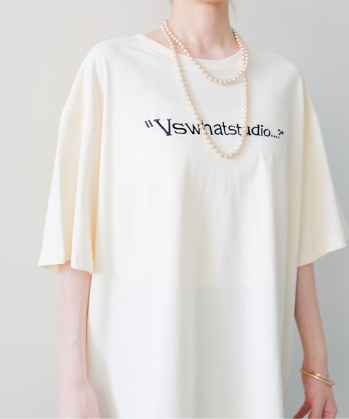 DOLLUPOOPS(ドールアップウップス)の「Dog Graphic Back Print T-shirt(ドッググラフィックバックプリントTシャツ)(Tシャツ/カットソー・レディース・イエロー/ブラック/チャコールグレー/オフホワイト・FREE)」の14枚目の写真