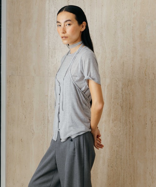 CREDONA(クレドナ)の「MARIN PANTS/マリンパンツ(スラックス・レディース・ブラック/グレー・0/1)」の10枚目の写真