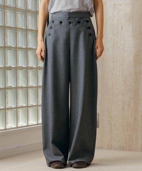 CREDONA(クレドナ)の「MARIN PANTS/マリンパンツ(スラックス・レディース・ブラック/グレー・0/1)」の7枚目の写真