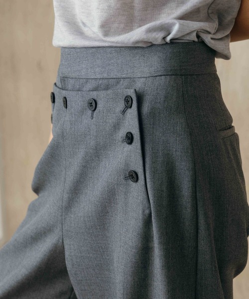 CREDONA(クレドナ)の「MARIN PANTS/マリンパンツ(スラックス・レディース・ブラック/グレー・0/1)」の13枚目の写真