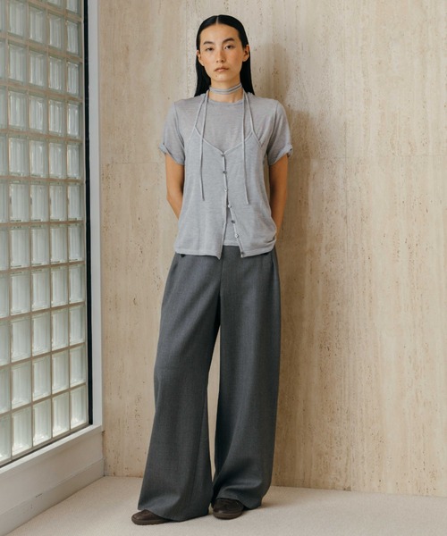 CREDONA(クレドナ)の「MARIN PANTS/マリンパンツ(スラックス・レディース・ブラック/グレー・0/1)」の4枚目の写真