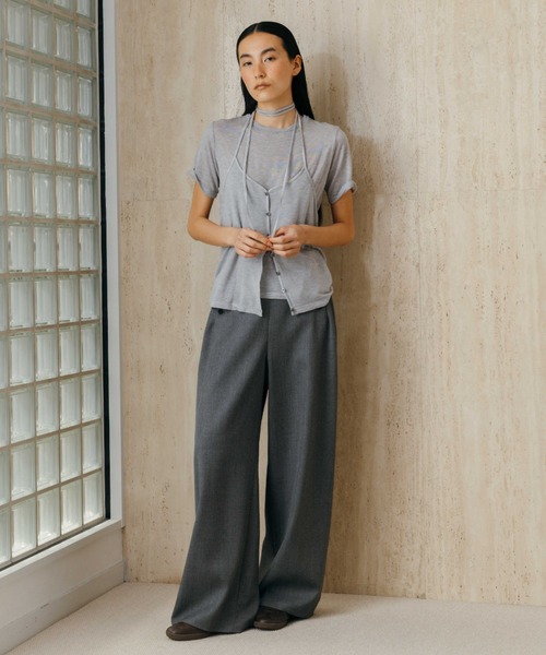 CREDONA(クレドナ)の「MARIN PANTS/マリンパンツ(スラックス・レディース・ブラック/グレー・0/1)」の6枚目の写真
