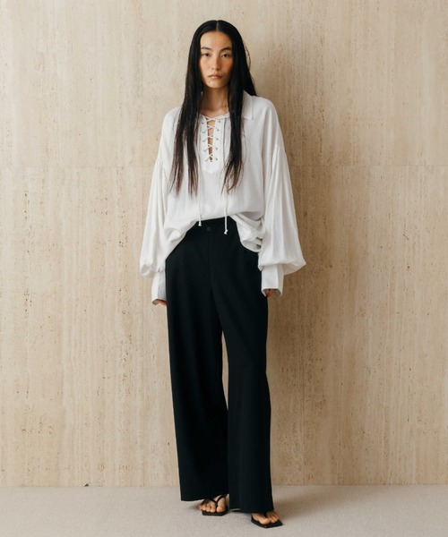 CREDONA(クレドナ)の「MARIN PANTS/マリンパンツ(スラックス・レディース・ブラック/グレー・0/1)」の15枚目の写真