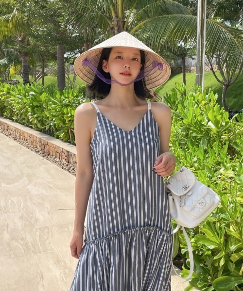 FAVORITO(ファヴォリート)の「ストライプキャミワンピース(ワンピース・レディース・ホワイト/グレー・F)」の20枚目の写真