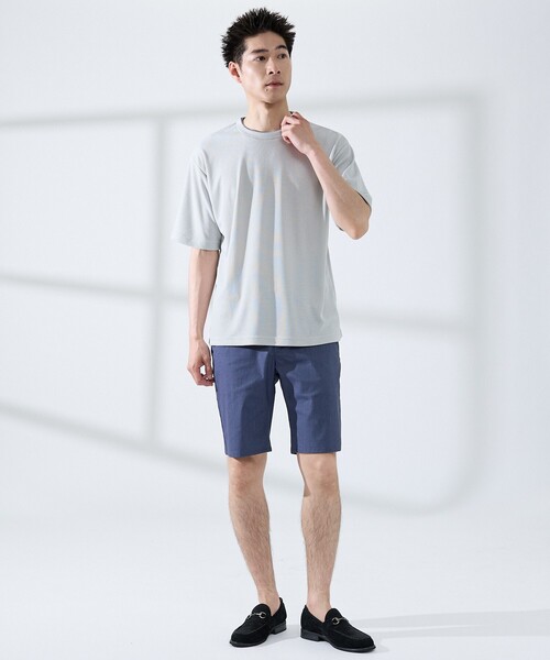 ABAHOUSE GRAY（アバハウスグレイ）の「【セットアップ対応】COOL DRY TOUCH イージー ショートパンツ /接触冷感 /吸水速乾 /UVカット（その他パンツ・メンズ・グレー/ベージュ/ブラック/ネイビー/ブルー・50/48/46）」の7枚目の写真