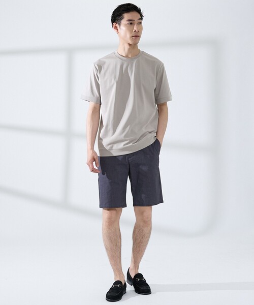 ABAHOUSE GRAY（アバハウスグレイ）の「【セットアップ対応】COOL DRY TOUCH イージー ショートパンツ /接触冷感 /吸水速乾 /UVカット（その他パンツ・メンズ・グレー/ベージュ/ブラック/ネイビー/ブルー・50/48/46）」の10枚目の写真