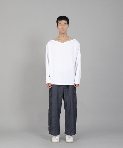 SAINTCREW(セントクルー)の「無地ボートネックスウェットシャツ PBS-886 ホワイト(スウェット・メンズ・その他・LARGE/MEDIUM/XXX-LARGE/XXXX-LARGE/XX-LARGE/X-LARGE)」の6枚目の写真