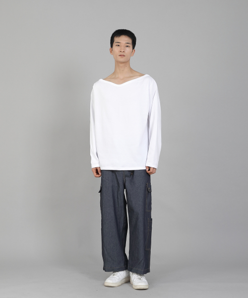 SAINTCREW(セントクルー)の「無地ボートネックスウェットシャツ PBS-886 ホワイト(スウェット・メンズ・その他・LARGE/MEDIUM/XXX-LARGE/XXXX-LARGE/XX-LARGE/X-LARGE)」の7枚目の写真
