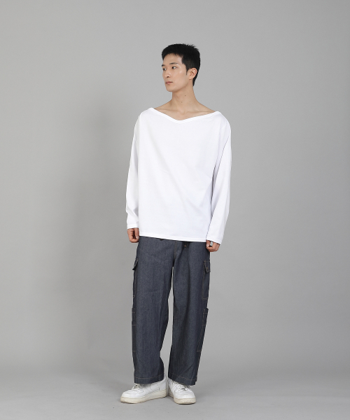 SAINTCREW(セントクルー)の「無地ボートネックスウェットシャツ PBS-886 ホワイト(スウェット・メンズ・その他・LARGE/MEDIUM/XXX-LARGE/XXXX-LARGE/XX-LARGE/X-LARGE)」の8枚目の写真