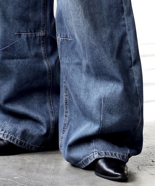 antiqua(アンティカ)の「ワイド カーブデニム(デニムパンツ・レディース・ブルー系その他・X-LARGE/MEDIUM)」の8枚目の写真
