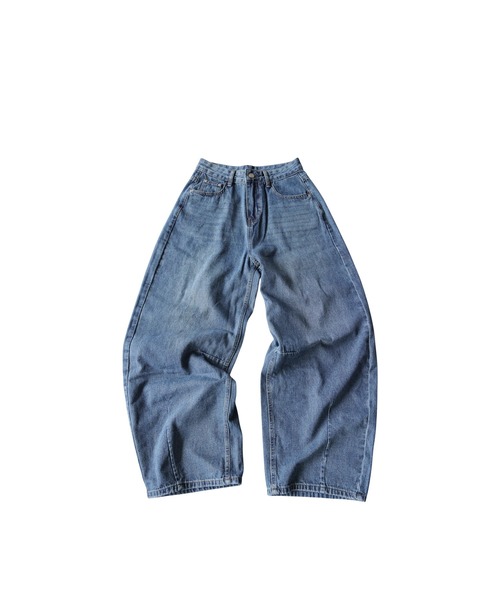 antiqua(アンティカ)の「ワイド カーブデニム(デニムパンツ・レディース・ブルー系その他・X-LARGE/MEDIUM)」の10枚目の写真