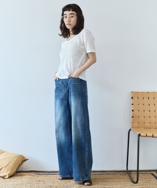 flaeu(フラユ)の「Sheer Knit Tee(Tシャツ/カットソー・レディース・ホワイト/ブラック・FREE)」の19枚目の写真