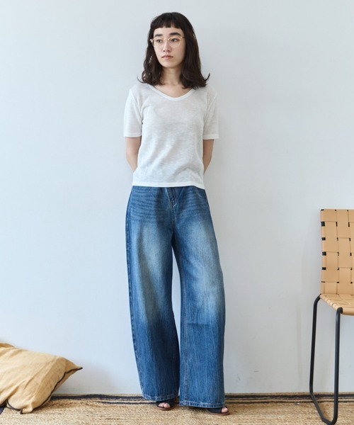 flaeu(フラユ)の「Sheer Knit Tee(Tシャツ/カットソー・レディース・ホワイト/ブラック・FREE)」の17枚目の写真
