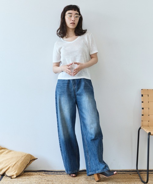 flaeu(フラユ)の「Sheer Knit Tee(Tシャツ/カットソー・レディース・ホワイト/ブラック・FREE)」の20枚目の写真