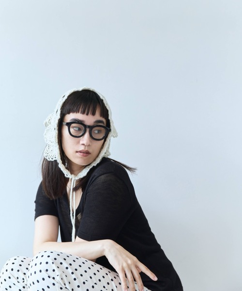 flaeu(フラユ)の「Sheer Knit Tee(Tシャツ/カットソー・レディース・ホワイト/ブラック・FREE)」の9枚目の写真