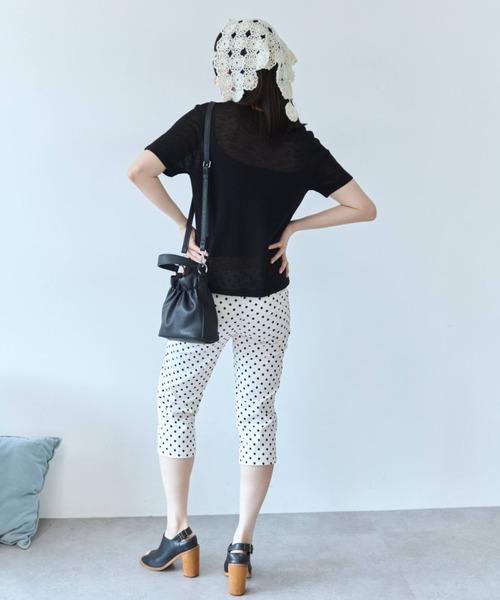 flaeu(フラユ)の「Sheer Knit Tee(Tシャツ/カットソー・レディース・ホワイト/ブラック・FREE)」の6枚目の写真