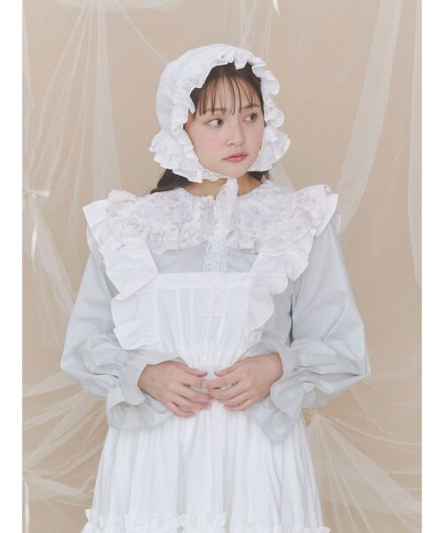 merry jenny(メリージェニー)の「sugar lace bonnet(その他ヘアアクセサリー・レディース・オフホワイト/ピンク・FREE)」の14枚目の写真