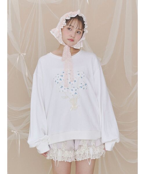 merry jenny(メリージェニー)の「sugar lace bonnet(その他ヘアアクセサリー・レディース・オフホワイト/ピンク・FREE)」の21枚目の写真