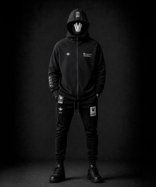 [W] by VIRGOwearworks（ダブリューバイヴァルゴウェアーワークス）の「SOFTY TRACK ZIP HOODIE（パーカー・メンズ・ネイビー/ブラック・X-LARGE/LARGE/MEDIUM）」の3枚目の写真