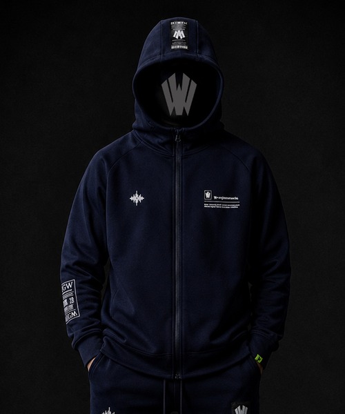 [W] by VIRGOwearworks（ダブリューバイヴァルゴウェアーワークス）の「SOFTY TRACK ZIP HOODIE（パーカー・メンズ・ネイビー/ブラック・X-LARGE/LARGE/MEDIUM）」の6枚目の写真