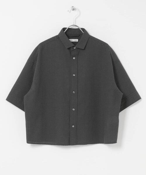 FORK&SPOON(フォークアンドスプーン)の「FORK&SPOON シアサッカーレギュラーカラーシャツ(シャツ/ブラウス・レディース・グレー系その他/ベージュ系その他・1)」の3枚目の写真