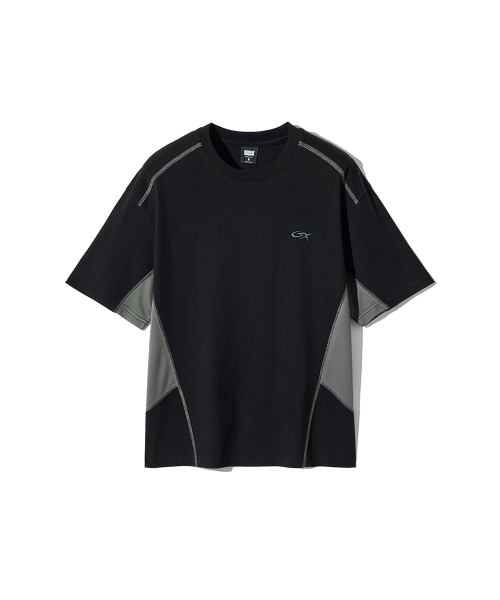 GAKKAI UNIONS(ガッカイユニオンズ)の「スパイラルメッシュ切り替えクロップTシャツブラック(Tシャツ/カットソー・レディース・その他・MEDIUM/LARGE/X-LARGE)」の2枚目の写真