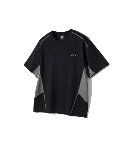 GAKKAI UNIONS(ガッカイユニオンズ)の「スパイラルメッシュ切り替えクロップTシャツブラック(Tシャツ/カットソー・レディース・その他・MEDIUM/LARGE/X-LARGE)」の4枚目の写真