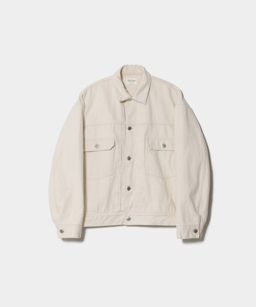 beautiful people(ビューティフルピープル)の「selvedge white denim relax blouson(デニムジャケット・レディース・ホワイト・36)」の1枚目の写真
