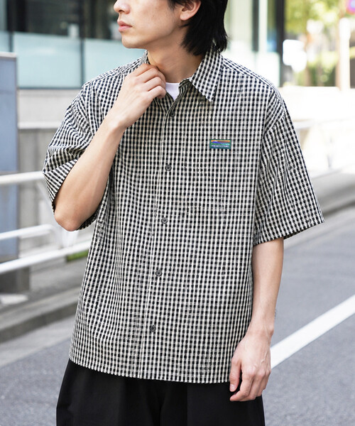 限定展開 リラックスフィット ショートスリーブ チェックシャツ /半袖