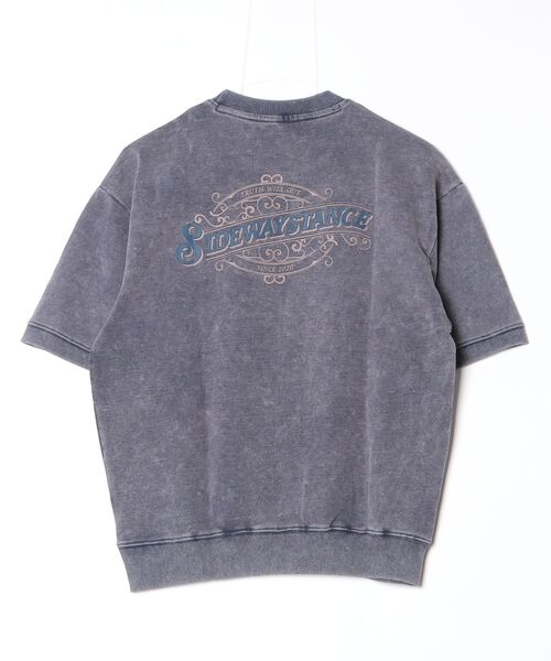 En serio TOKYO(エンソリオトーキョー)の「【SIDEWAYSTANCE】ラベルロゴ裏毛ピグメントライトスウェットTシャツ半袖トレーナー 70622(Tシャツ/カットソー・メンズ・ネイビー/ワイン/ブラック・X-LARGE/SMALL/MEDIUM/LARGE)」の4枚目の写真