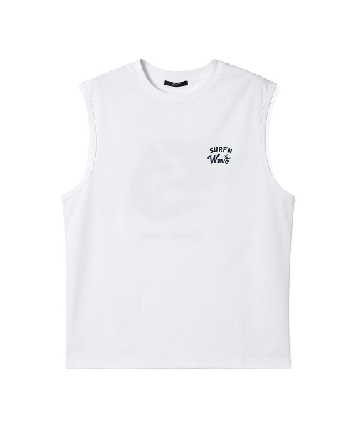 ADHOC(アドホック)の「男性サーフィンアートワークノースリーブTシャツ (2 COLOR) (HC6STA1)(Tシャツ/カットソー・メンズ・ホワイト/ブラック・100/105)」の8枚目の写真