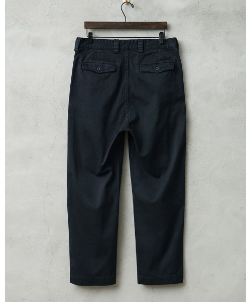 WAIPER.inc(ワイパーインク)の「WAIPER.inc フランス軍 1950~60年代 M-52 ヴィンテージ ツータック WESTPOINT チノトラウザー テーパード オーバーダイ【WP1003D】(チノパンツ・メンズ・ブラック/ネイビー/ベージュ系その他・L-Regular/L-Long)」の4枚目の写真