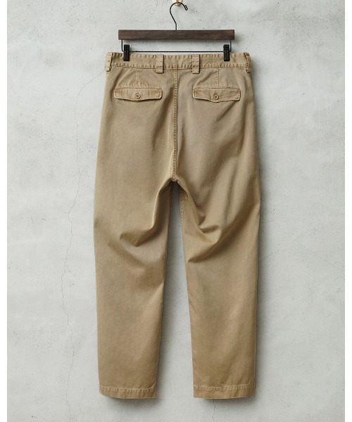 WAIPER.inc(ワイパーインク)の「WAIPER.inc フランス軍 1950~60年代 M-52 ヴィンテージ ツータック WESTPOINT チノトラウザー テーパード オーバーダイ【WP1003D】(チノパンツ・メンズ・ブラック/ネイビー/ベージュ系その他・L-Regular/L-Long)」の5枚目の写真