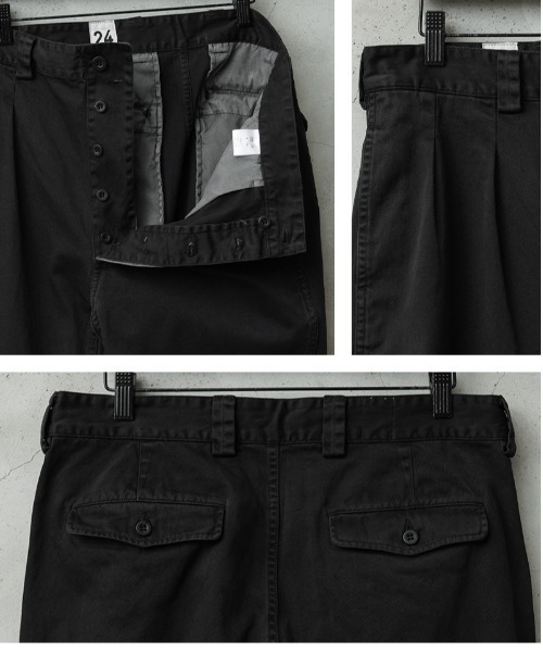 WAIPER.inc(ワイパーインク)の「WAIPER.inc フランス軍 1950~60年代 M-52 ヴィンテージ ツータック WESTPOINT チノトラウザー テーパード オーバーダイ【WP1003D】(チノパンツ・メンズ・ブラック/ネイビー/ベージュ系その他・L-Regular/L-Long)」の20枚目の写真