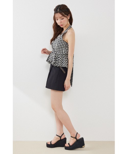 rienda（リエンダ）の「ホルターネックペプラムトップス　夏服（シャツ/ブラウス・レディース・マルチ/ホワイト/ライトピンク・MEDIUM/SMALL）」の7枚目の写真