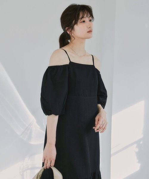 高身長 袖2WAYティアードマキシワンピース（トールサイズ）Essenave