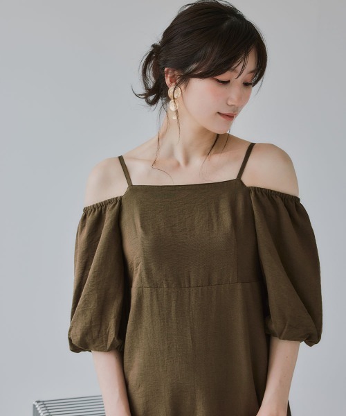 slattgir(スラットジール)の「高身長 袖2WAYティアードマキシワンピース(トールサイズ)Essenave(ワンピース・レディース・ブラック/ブラウン・TLL/TL/TM/T5L/T4L/T3L)」の10枚目の写真