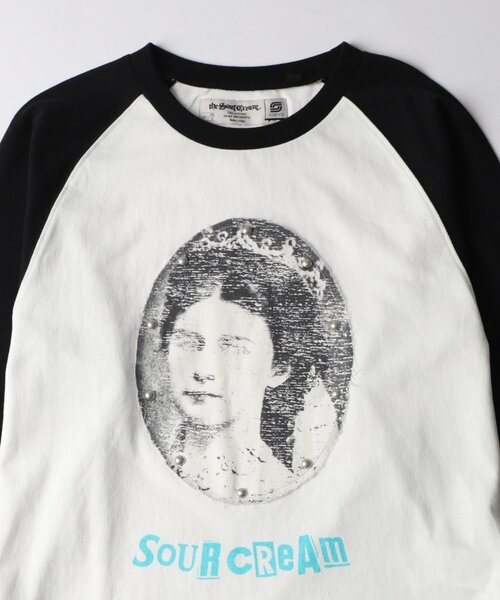 Sourcream(サワークリーム)の「【Sourcream】VenusラグランL/STEE(Tシャツ/カットソー・レディース・ホワイト/ブラック/チャコールグレー・MEDIUM/SMALL)」の13枚目の写真