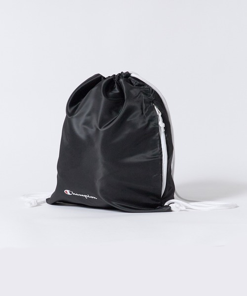 Champion(チャンピオン)の「Champion/チャンピオン LAUNDRY BAG ランドリーバッグ ナップサック サブバッグ サイドファスナー付き A4サイズ収納可能 メンズ レディース 2026年 秋 秋服 冬 冬服(バックパック/リュック・メンズ・ホワイト/ブラック/ネイビー/ライトパープル・FREE)」の12枚目の写真