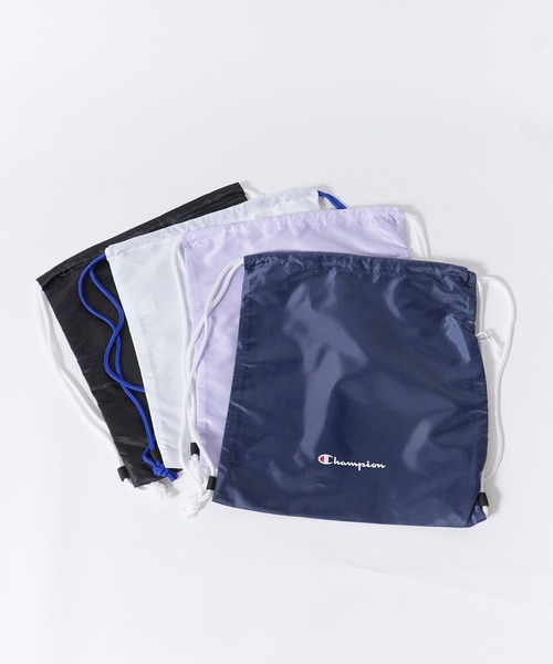 Champion(チャンピオン)の「Champion/チャンピオン LAUNDRY BAG ランドリーバッグ ナップサック サブバッグ サイドファスナー付き A4サイズ収納可能 メンズ レディース 2026年 秋 秋服 冬 冬服(バックパック/リュック・メンズ・ホワイト/ブラック/ネイビー/ライトパープル・FREE)」の14枚目の写真