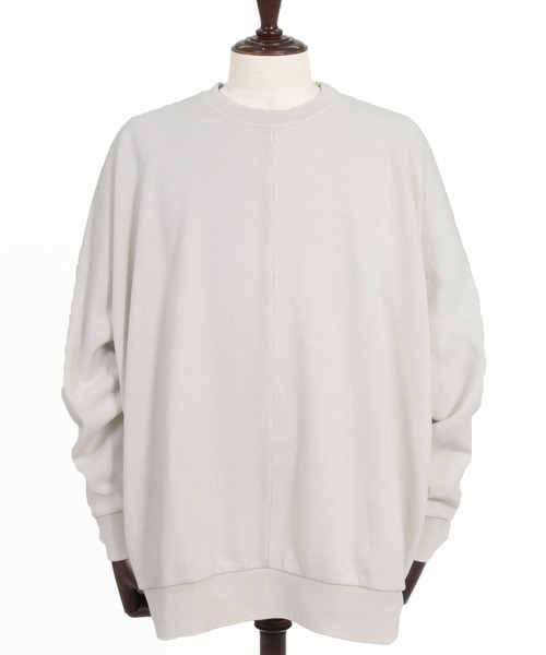 CAMBIO(カンビオ)の「msw1901-Faded Sweat Dolman Crewneck スウェットプルオーバー(A75226cmb)(スウェット・メンズ・キナリ/ブラック・S/M/L)」の13枚目の写真