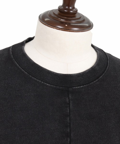 CAMBIO(カンビオ)の「msw1901-Faded Sweat Dolman Crewneck スウェットプルオーバー(A75226cmb)(スウェット・メンズ・キナリ/ブラック・S/M/L)」の17枚目の写真