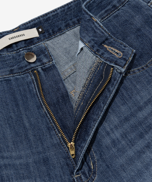 CARGOBROS FOR WOMAN（カーゴブロスフォーウィメン）の「デイリー ワイド デニム バミューダパンツ (濃紺)（その他パンツ・レディース・その他・SMALL/MEDIUM/LARGE）」の3枚目の写真
