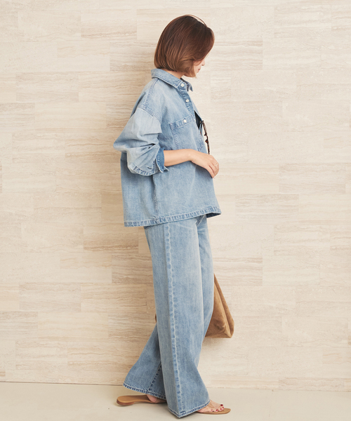 plage(プラージュ)の「ballon denim シャツ(シャツ/ブラウス・レディース・ブルー系その他/チャコールグレー・FREE)」の15枚目の写真