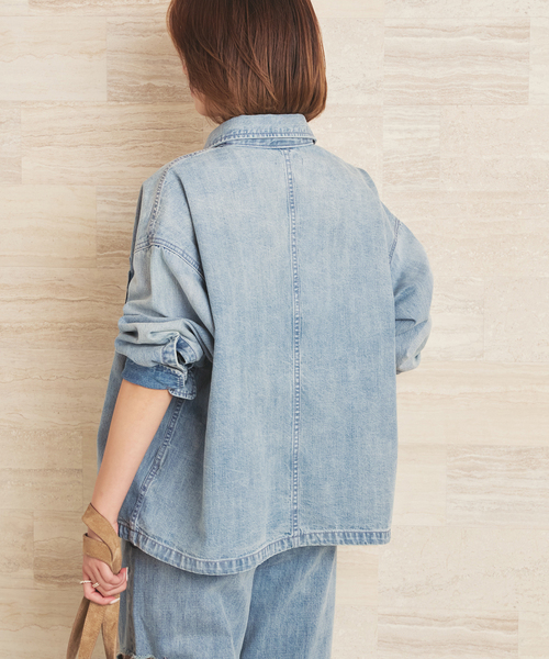 plage(プラージュ)の「ballon denim シャツ(シャツ/ブラウス・レディース・ブルー系その他/チャコールグレー・FREE)」の20枚目の写真